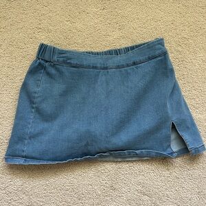 Blue Denim Mini Skirt
